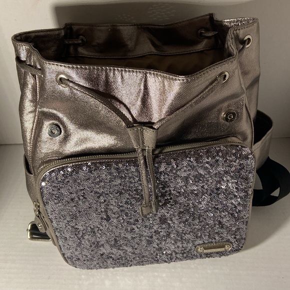 Nine West Silver Sequinned Backpack - Picture 4 of 12